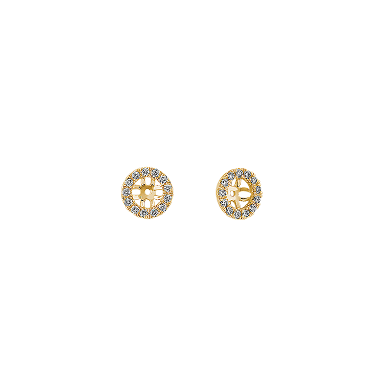 Natural Diamond Earring Jackets in 14k Yellow Gold