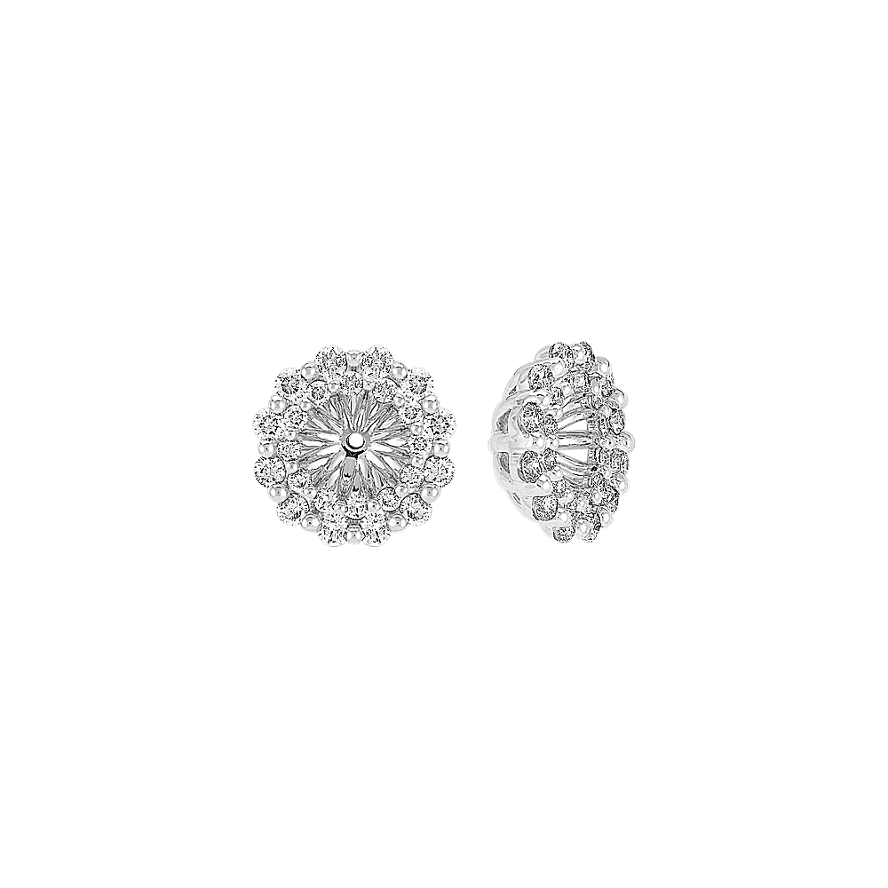 Layered Diamond Earring Jackets in 14k White Gold
