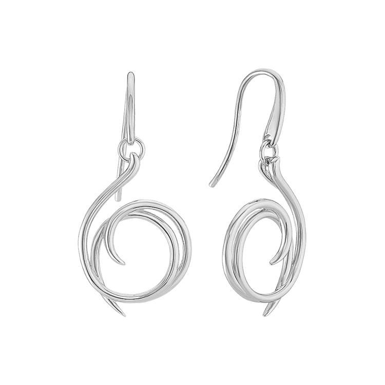 Modern Swirl Dangle Earrings