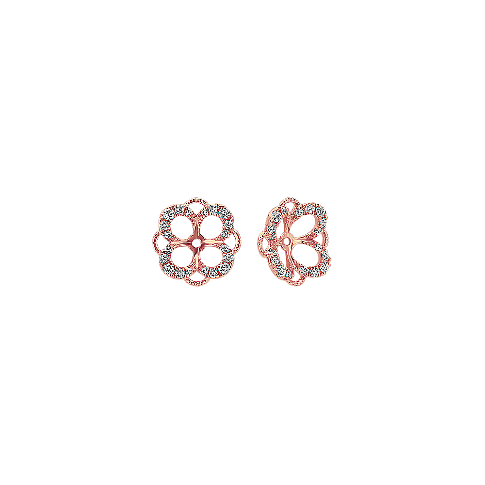 Primrose Diamond Earring Jackets in 14k Rose Gold