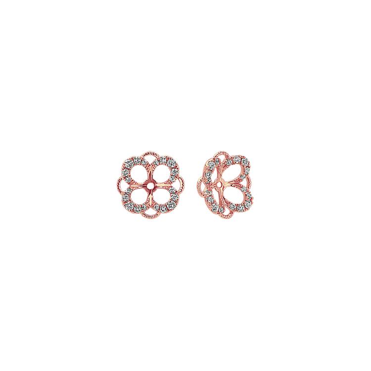 Primrose Natural Diamond Earring Jackets in 14k Rose Gold