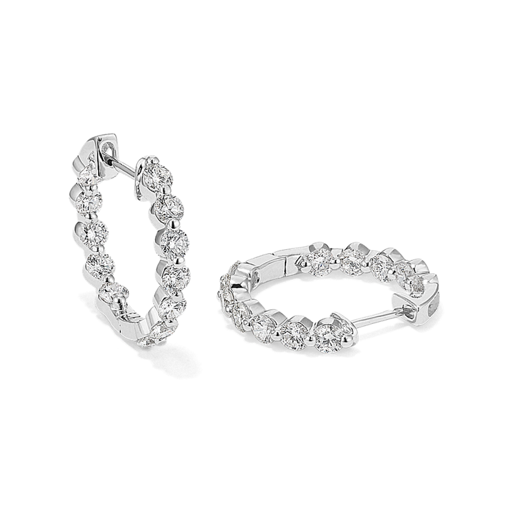 Terra Inside-Out 2 tcw Diamond Hoops