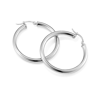ピアス LESS IS MORE silver ring earrings Amazon.com: Small Iced CZ Bling Hoops with Cubic Zirconia