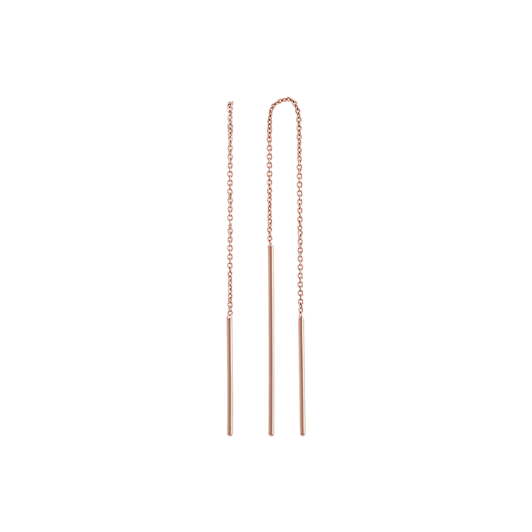 Threader Earrings in 14k Rose Gold