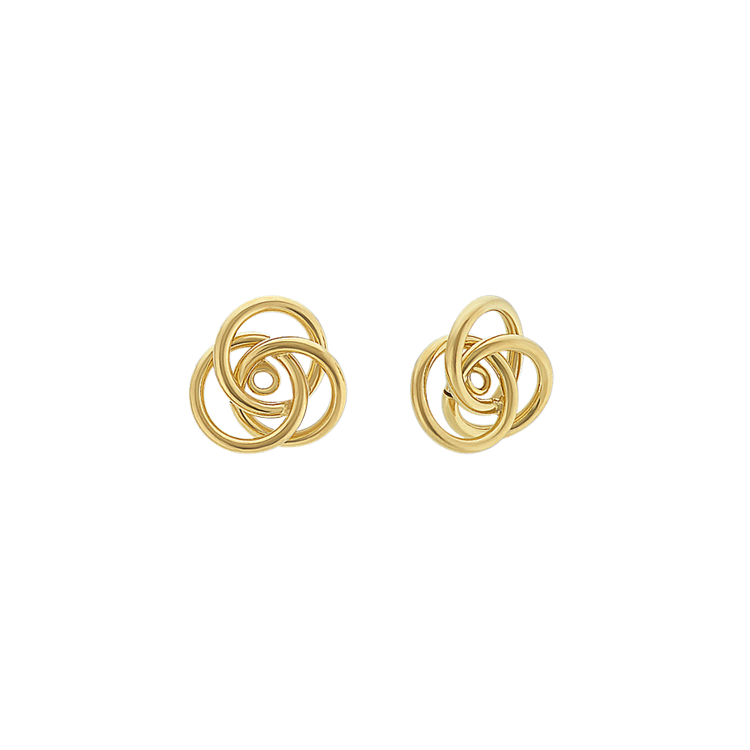 Trinity Circle Earring Jackets in 14k Yellow Gold