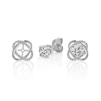 Exclusive Earring Jackets Diamond Shane Co Twist Diamond Earring Jackets In White Gold