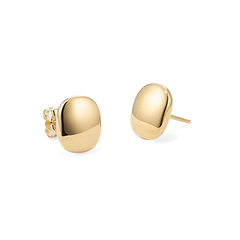 Smiley Face 14K Yellow Gold Single Stud | Shane Co.