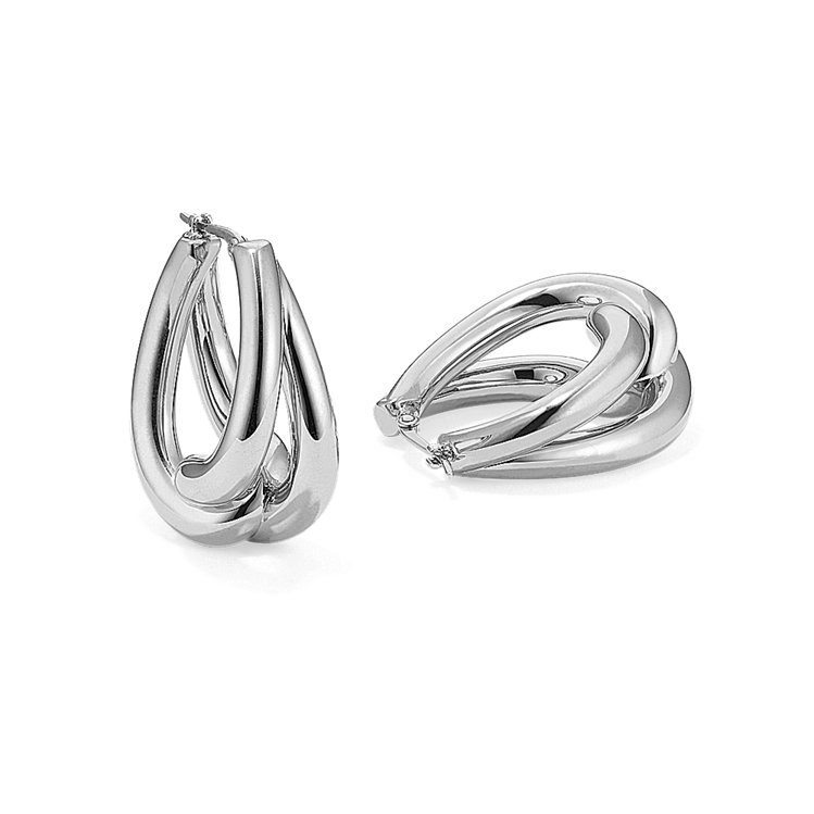 Sterling Silver Hoop Earrings | Diamond Hoop Earrings | Shane Co.