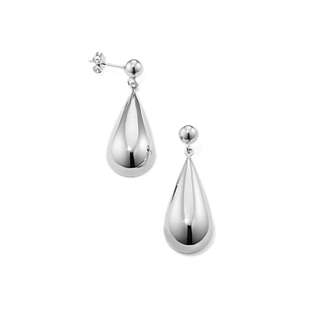 Bold Sterling Silver Round Drop Earrings | Shane Co.