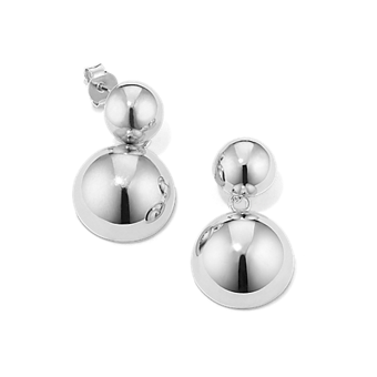 Heart-Shaped Sterling Silver Drop Earrings | Shane Co.
