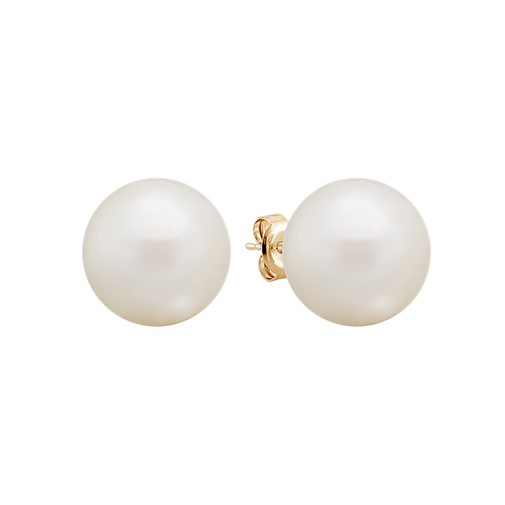12mm South Sea Cultured Pearl Solitaire Earrings