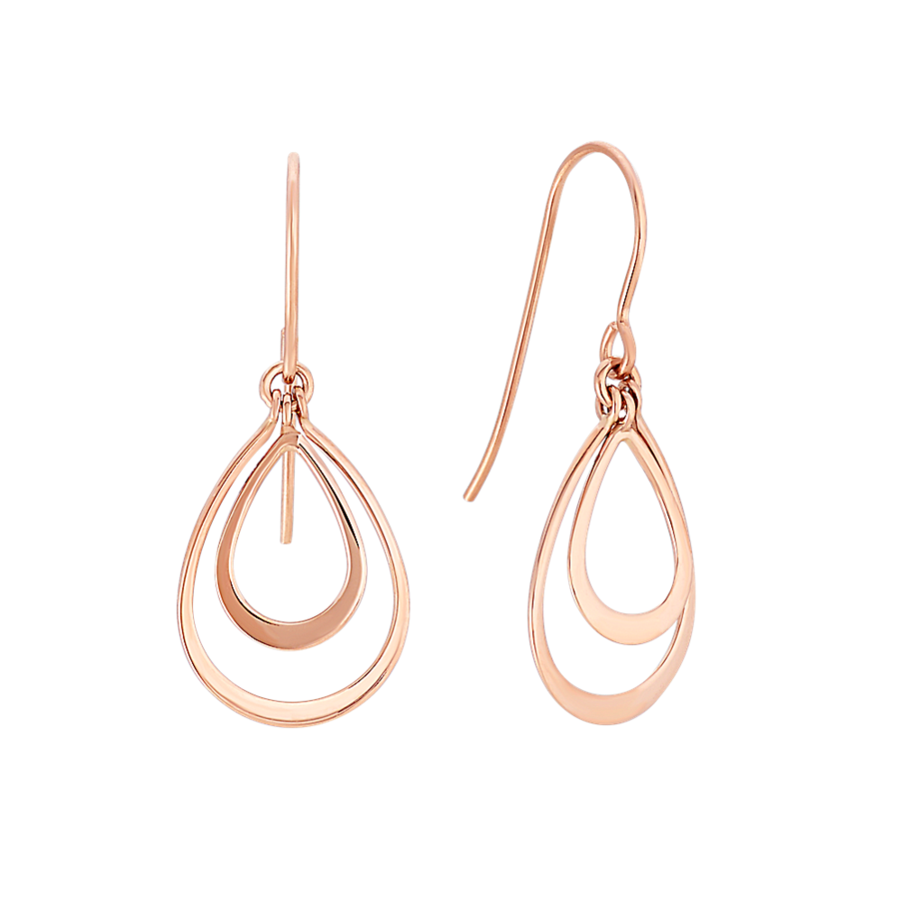14k Rose Gold Dangle Earrings