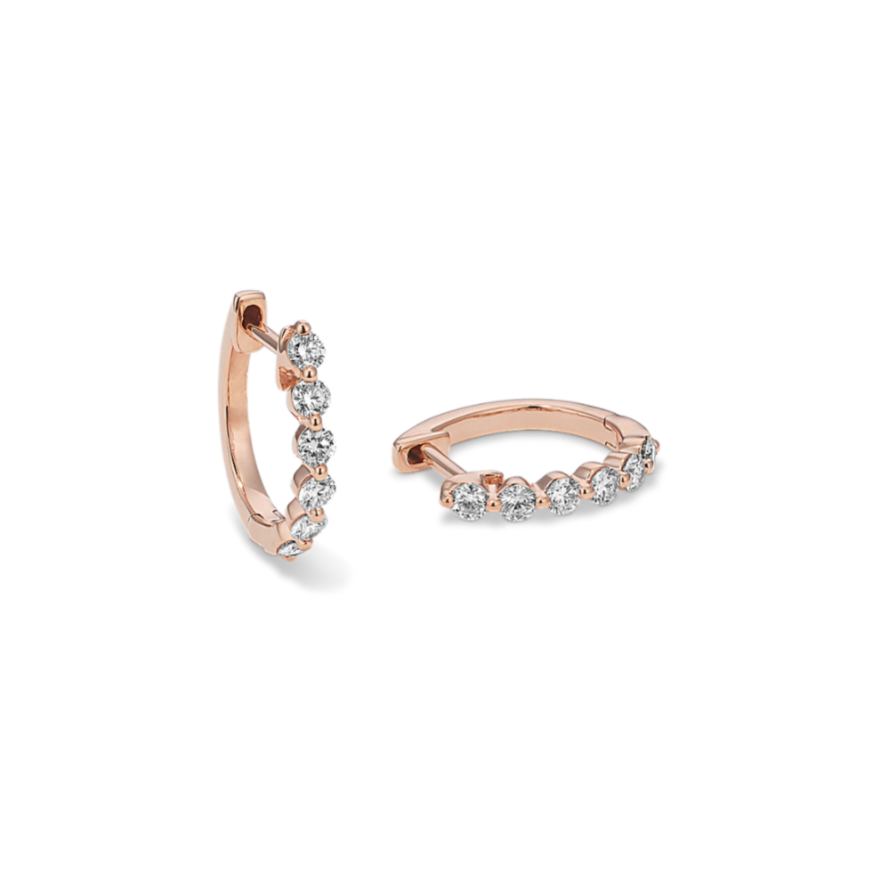 Terra 0.25 tcw Diamond Oval Huggie Hoops