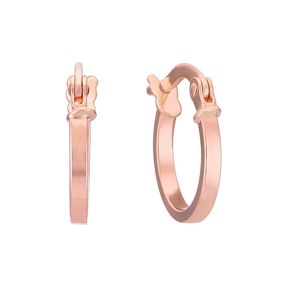 14k Rose Gold Hoop Earrings