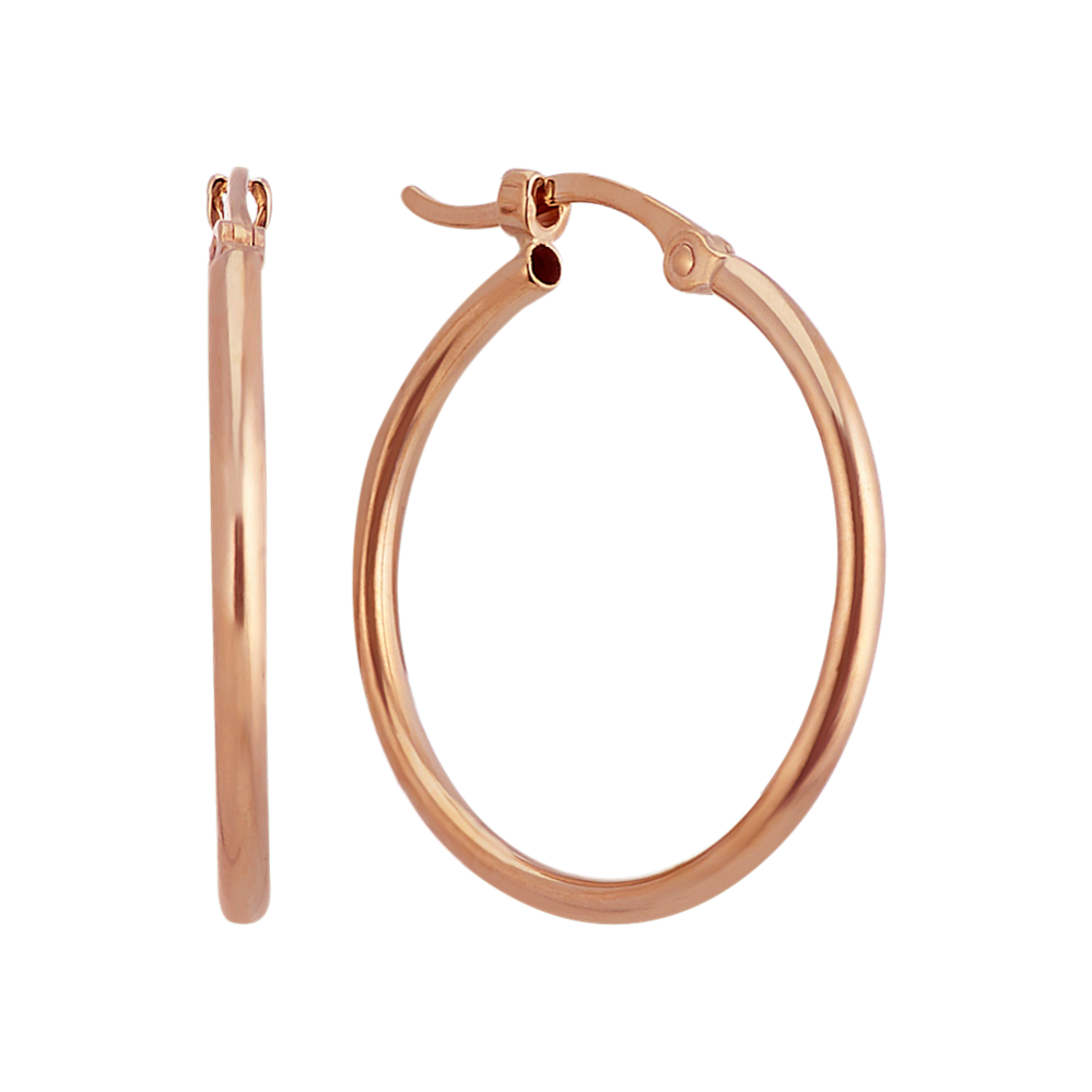 14k Rose Gold Hoop Earrings