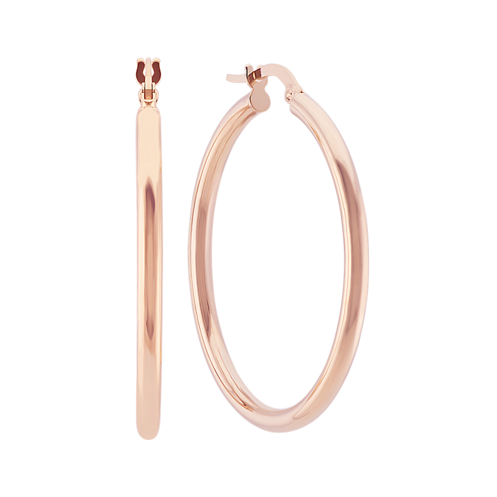 Bold Daily 14K Rose Gold Hoops