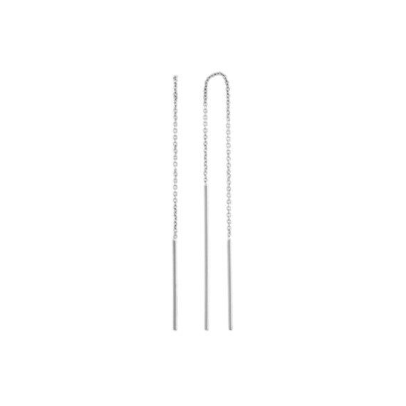 Bloomingdale's Small Wire Threader Earrings in 14K White Gold - 100% Exclusive