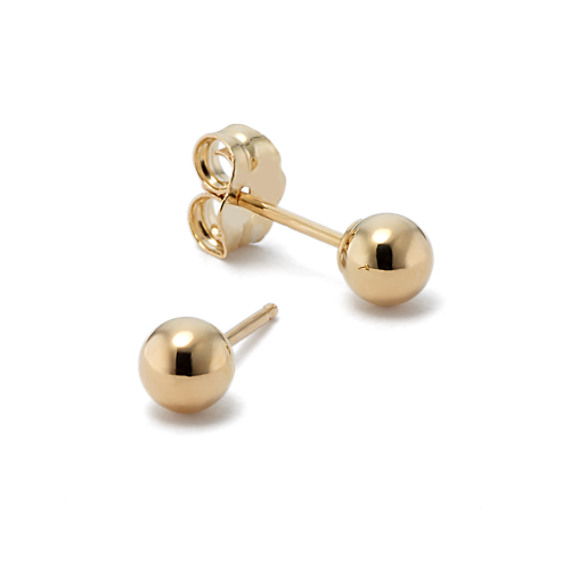 4MM Reversable Pearl & Gold Ball Stud Earrings - 14K Yellow Gold – A Karat  Company