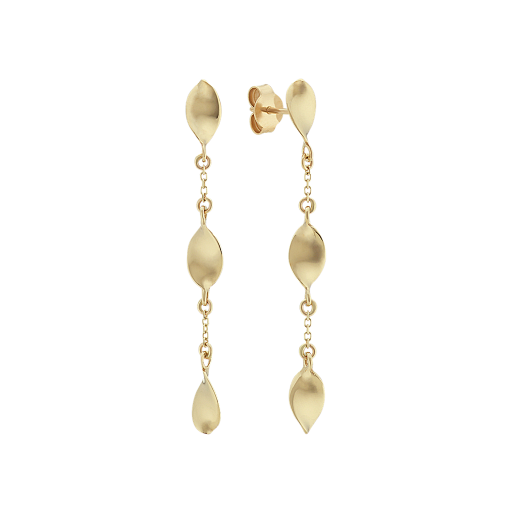14k Yellow Gold Dangle Earrings