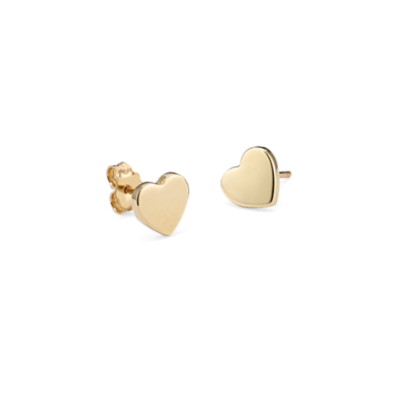 Sweetheart 14k Yellow Gold Studs