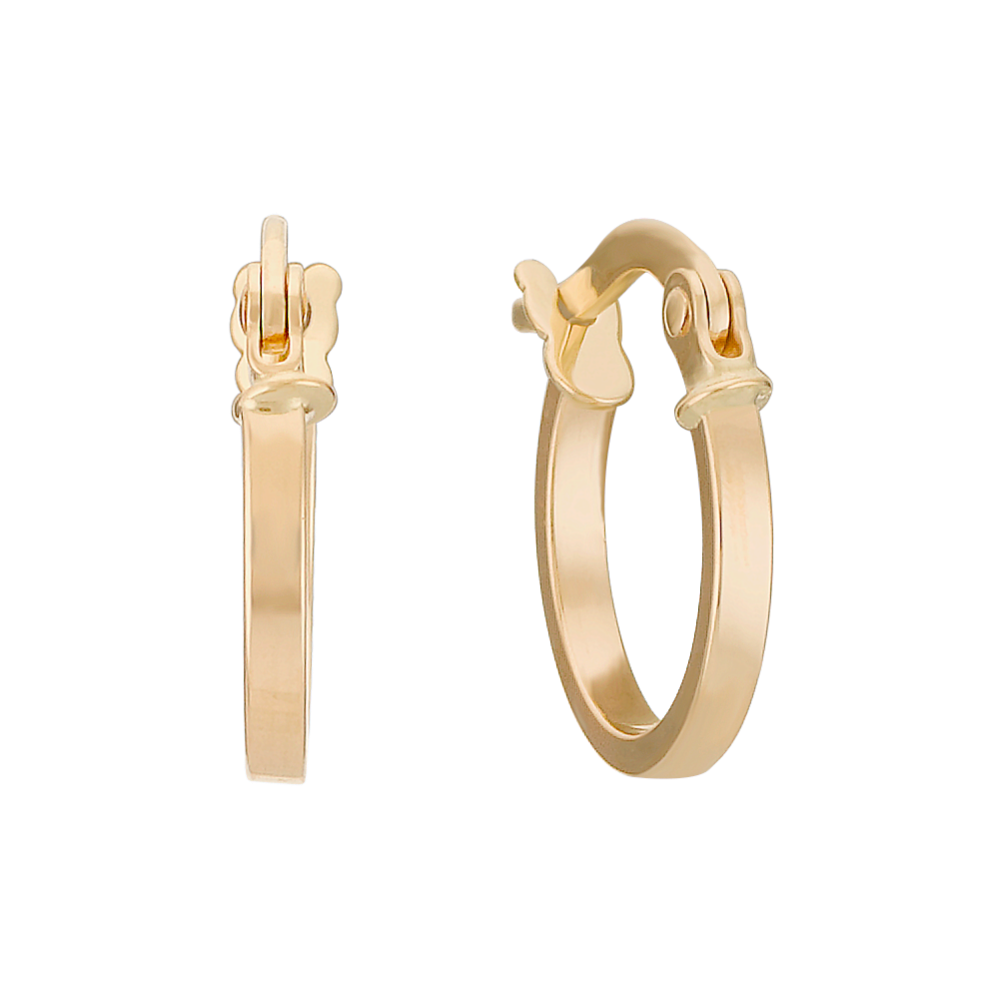 14k Yellow Gold Hoop Earrings