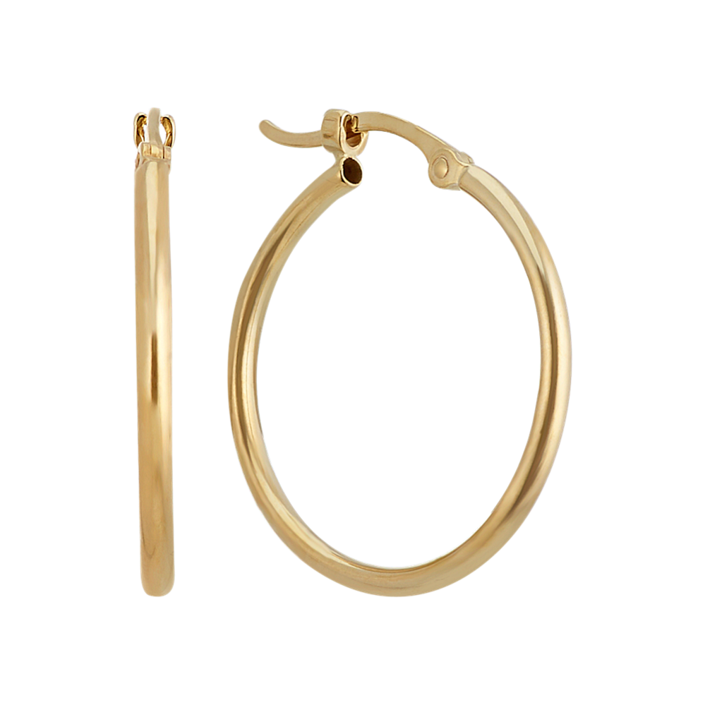 14k Yellow Gold Hoop Earrings