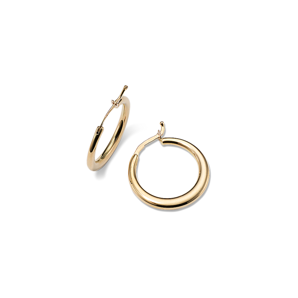Graduated 14K Yellow Gold Hoops