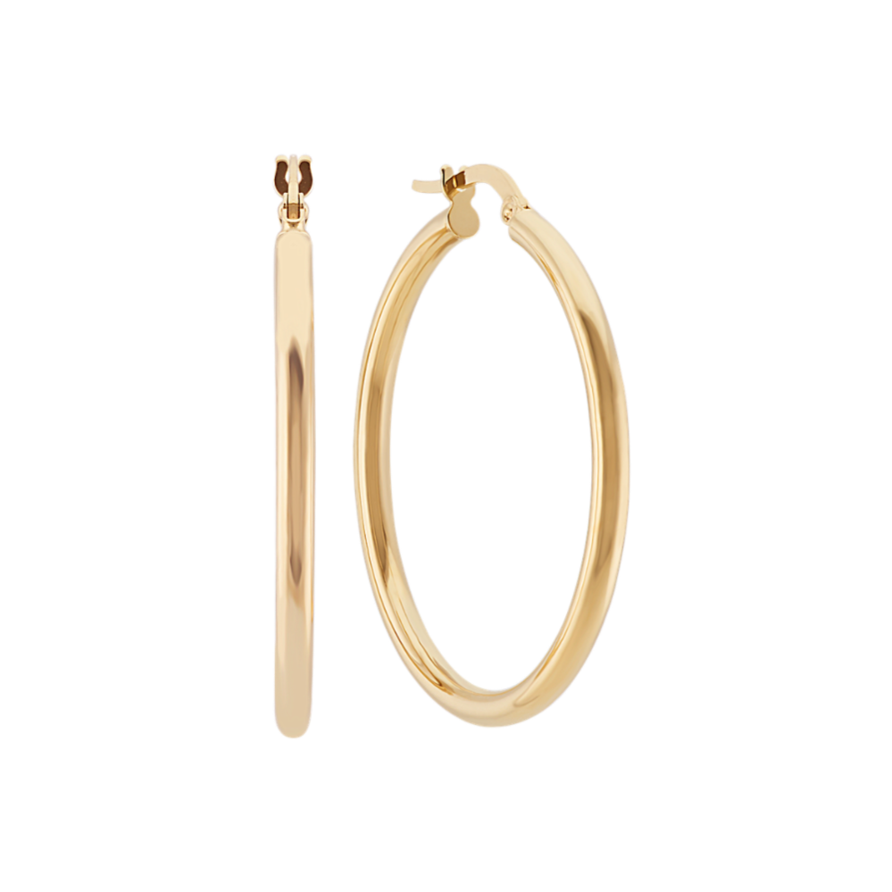 Bold Daily Large 14K Yellow Gold Hoops