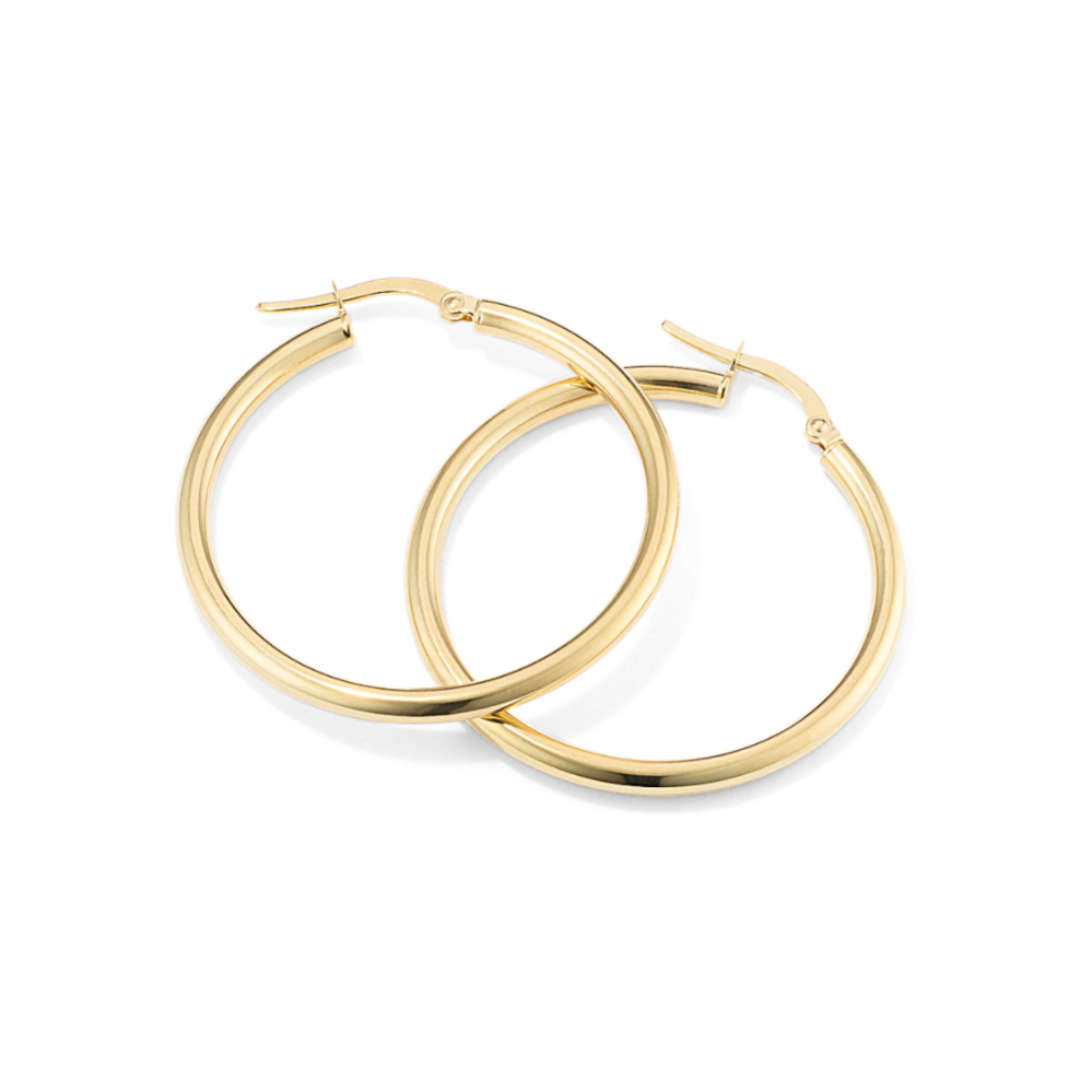 Bold Daily Large 14K Yellow Gold Hoops