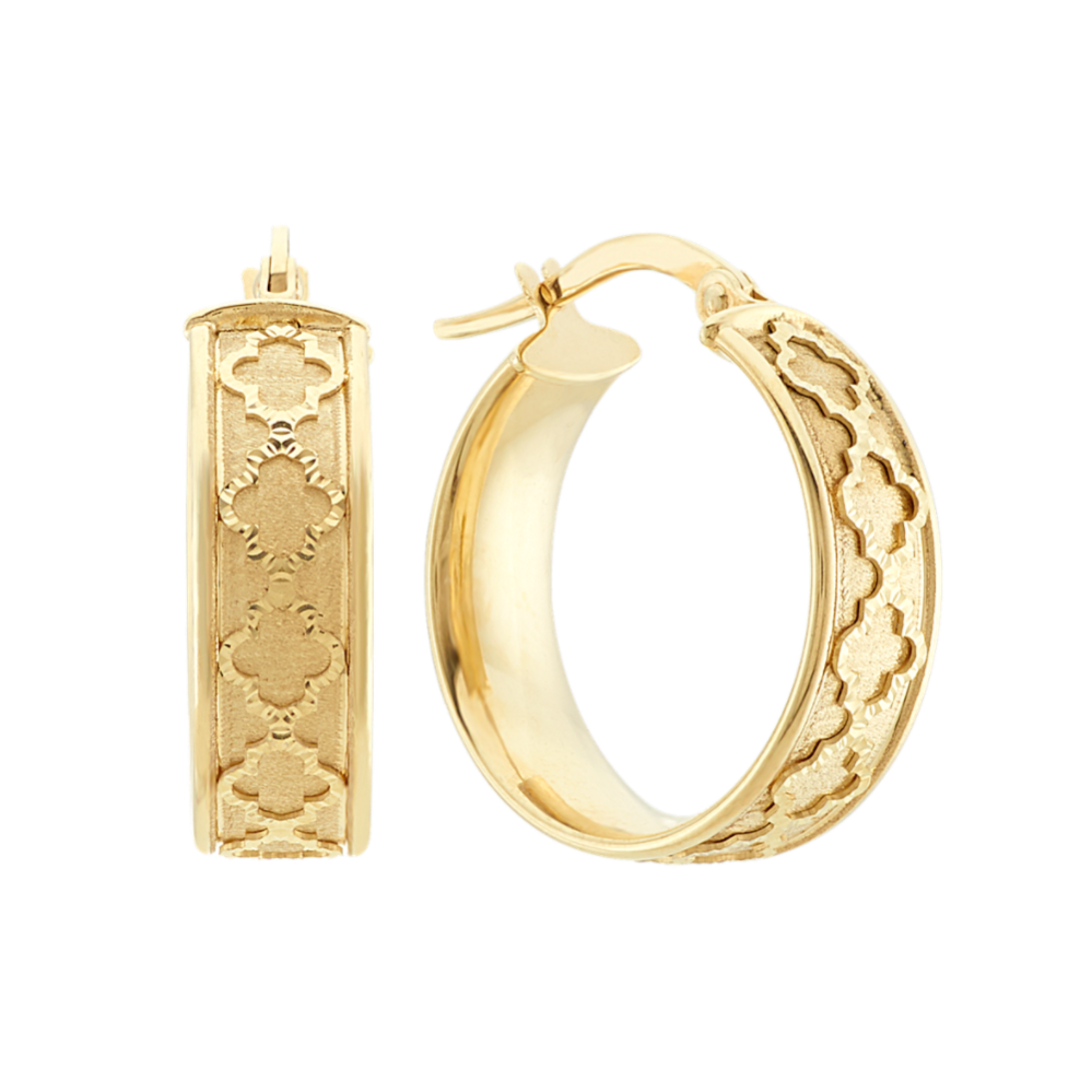 14k Yellow Gold Hoop Earrings