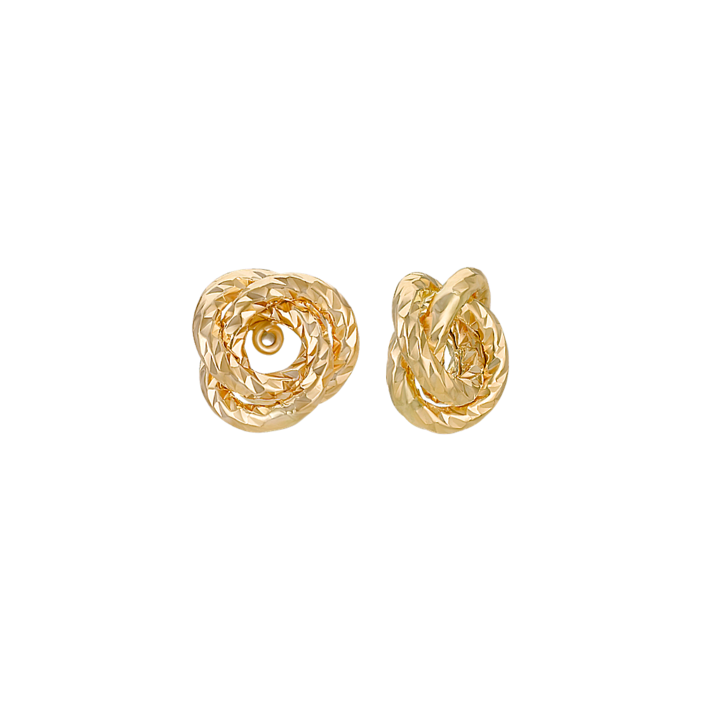14k Yellow Gold Knot Earring Jackets