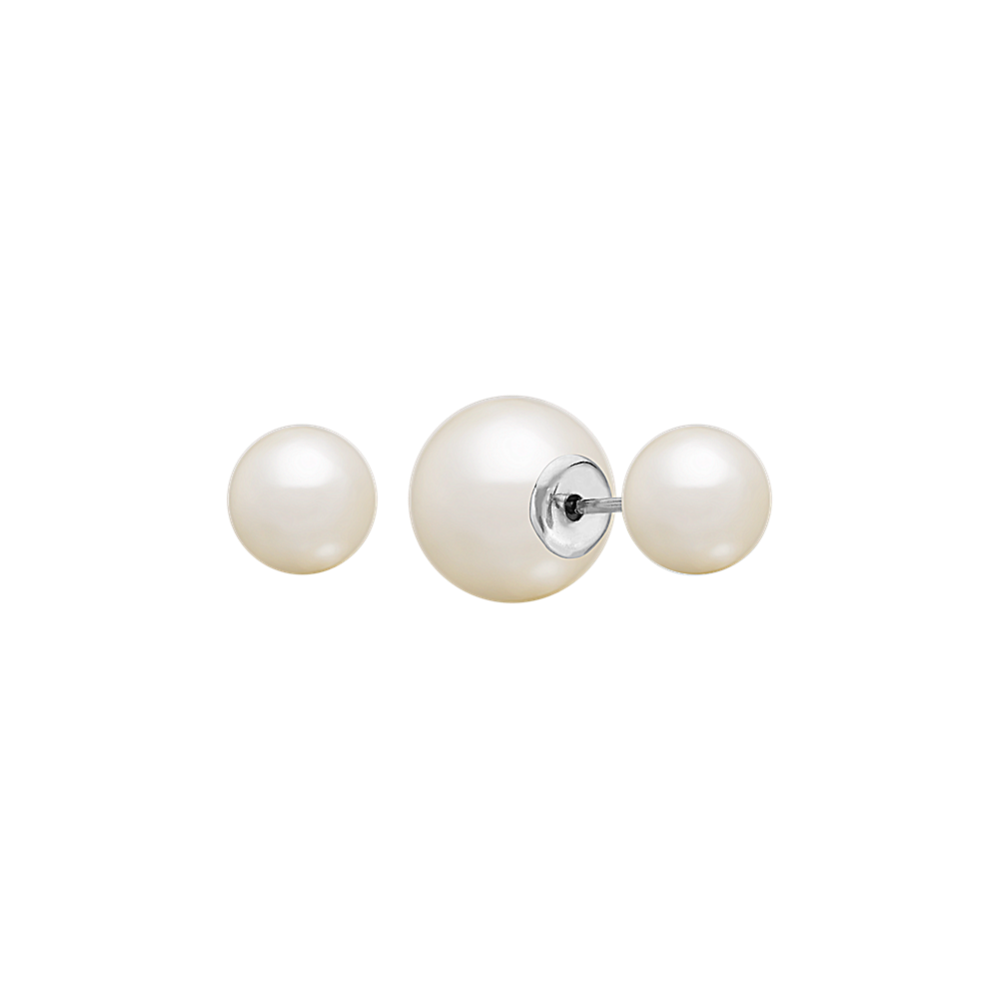 6.5mm Freshwater Double Cultured Pearl Earrings