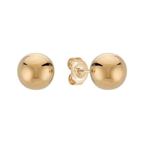 6mm 14k Yellow Gold Ball Stud Earrings Shane Co 6mm 14k Yellow Gold Ball Stud Earrings