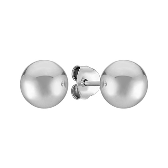6mm Ball Stud Earrings In Sterling Silver Shane Co 6mm Ball Stud Earrings In Sterling Silver