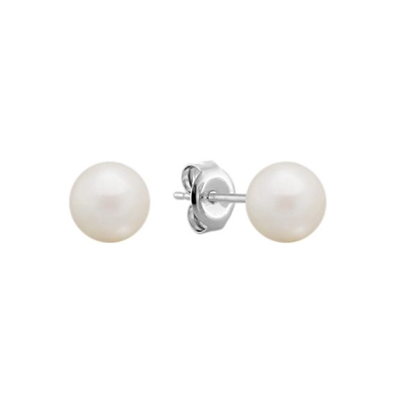 6mm Cultured Akoya Pearl Solitaire Earrings