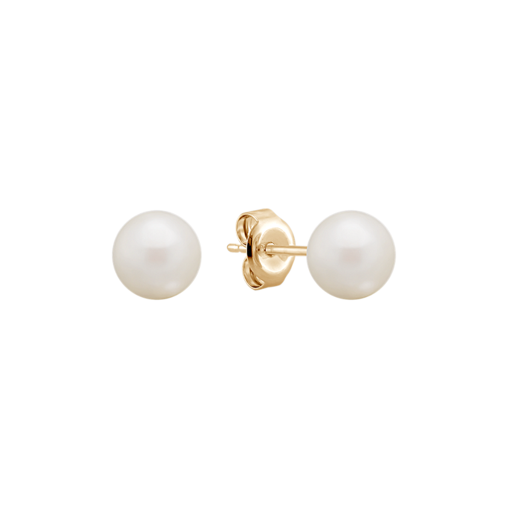 6mm Akoya Cultured Pearl Solitaire Earrings