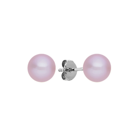 6mm Lavender Cultured Freshwater Pearl Solitaire Earrings
