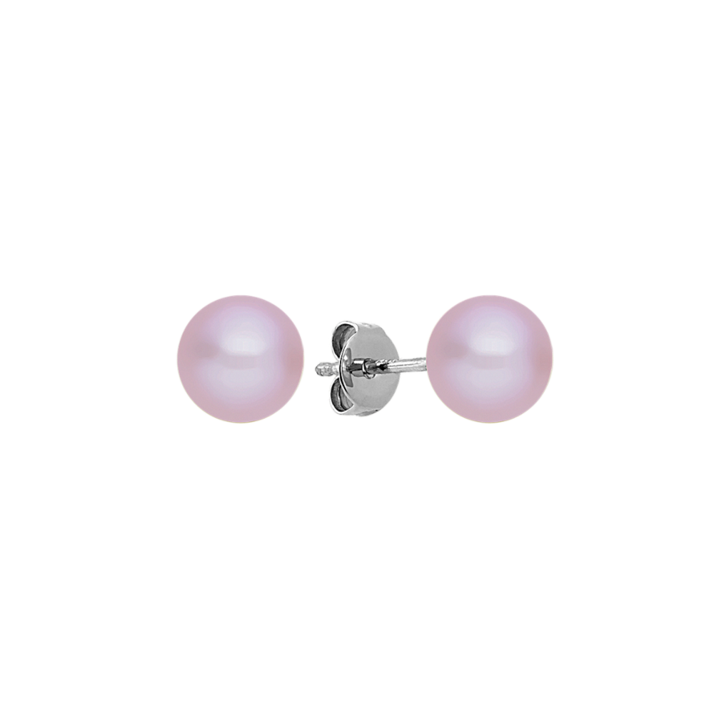 6mm Lavender Freshwater Cultured Pearl Solitaire Earrings