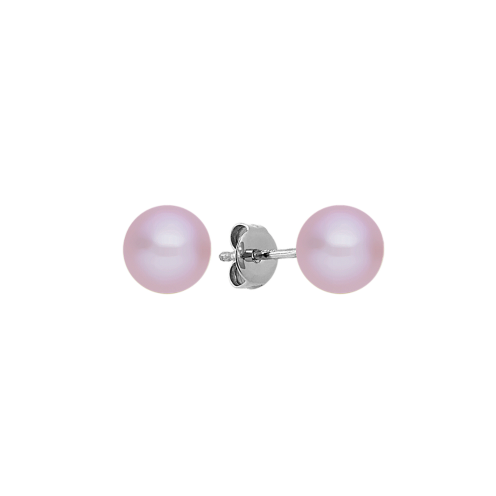 6mm Lavender Freshwater Cultured Pearl Solitaire Earrings