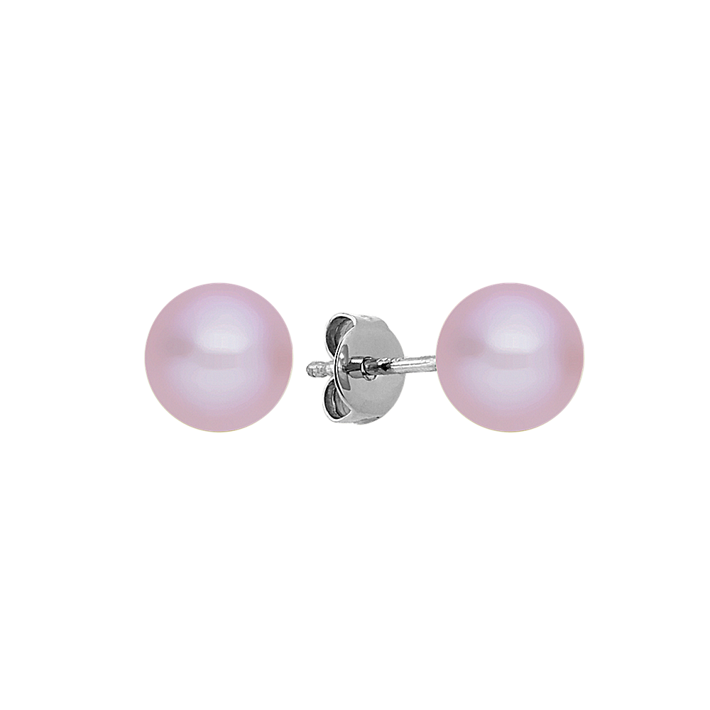6mm Lavender Cultured Freshwater Pearl Solitaire Earrings