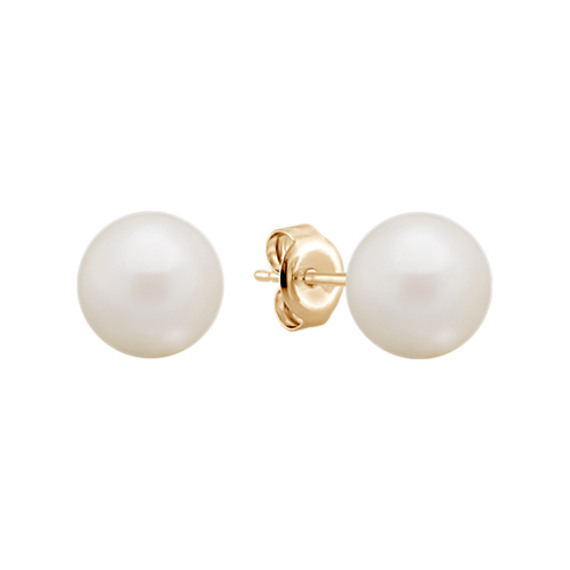 7.5mm Cultured Akoya Pearl Solitaire Earrings