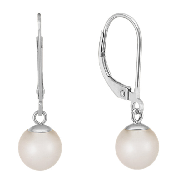 7mm Cultured Akoya Pearl Earrings Shane Co 7mm Cultured Akoya Pearl Earrings