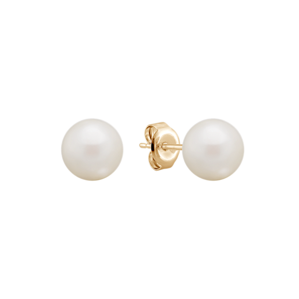 7mm Akoya Cultured Pearl Solitaire Earrings