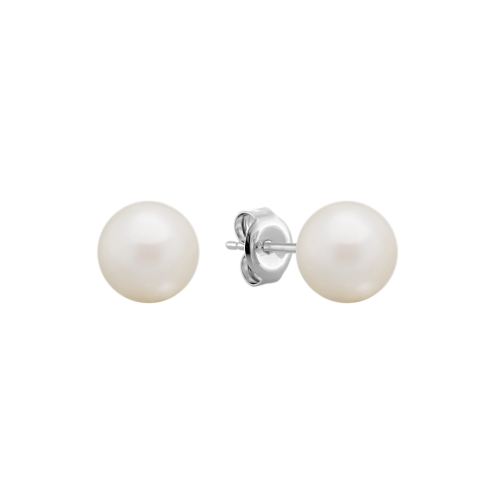 7mm Akoya Cultured Pearl Solitaire Earrings