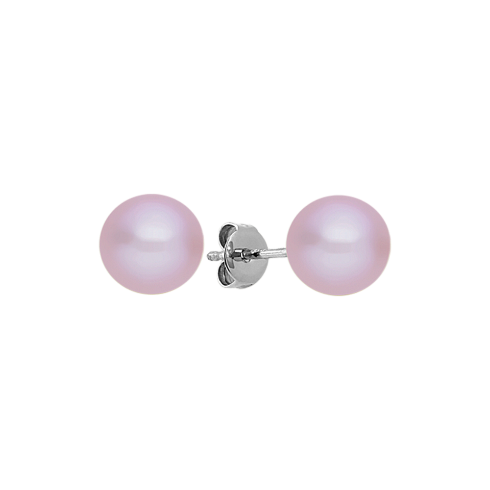7mm Lavender Freshwater Cultured Pearl Solitaire Earrings