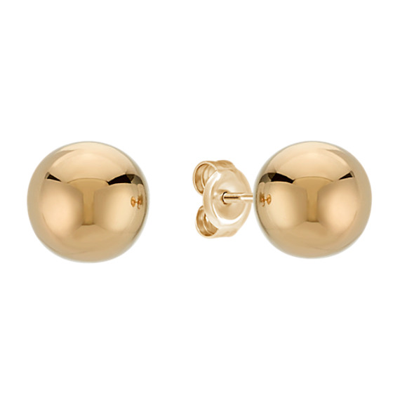 8mm 14k Rose Gold Ball Stud Earrings Shane Co.
