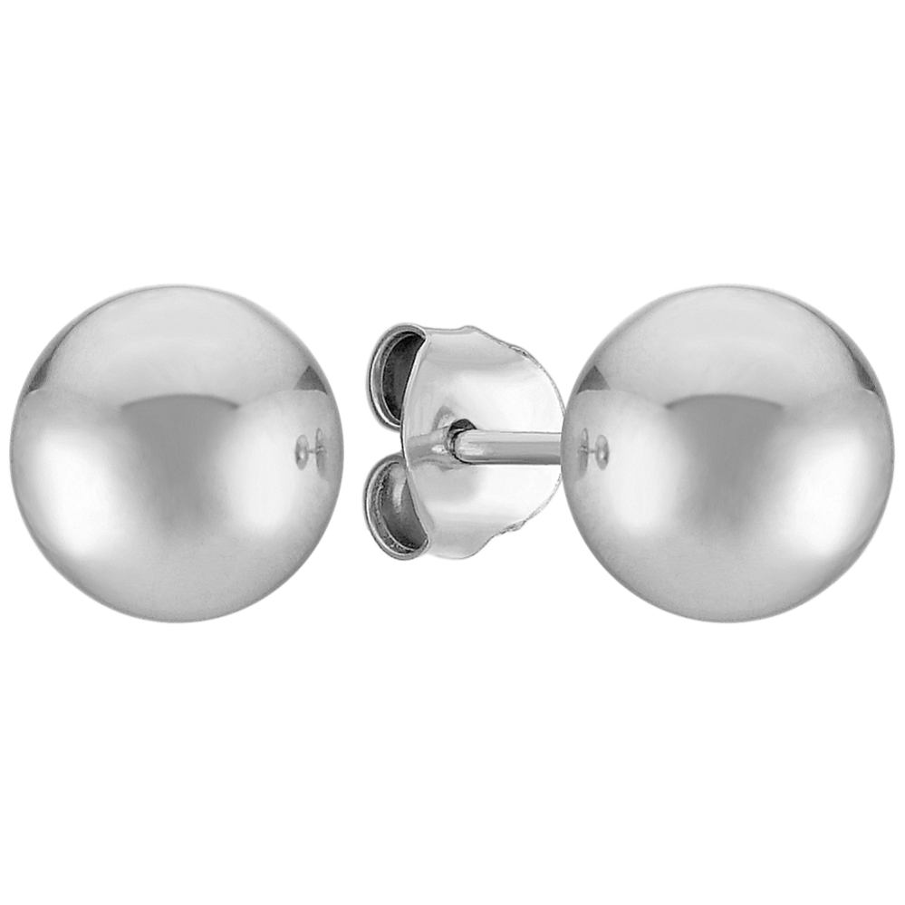 8mm Ball Stud Earrings in Sterling Silver