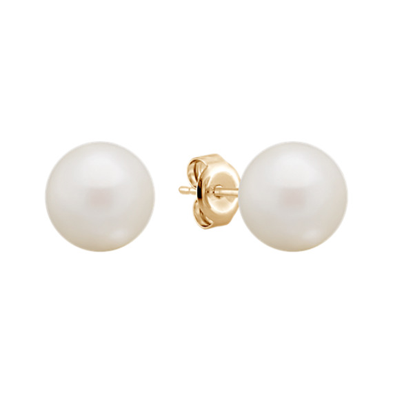 8mm Cultured Freshwater Pearl Solitaire Earrings