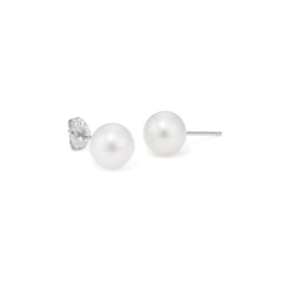 8mm Cultured Freshwater Pearl Studs