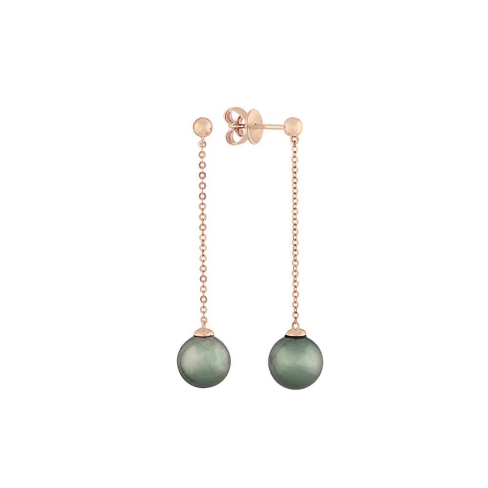 8mm Cultured Tahitian Pearl Drop Earrings